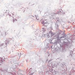 Рисунок полевых цветов на панно "Flower Symphony" арт.ETD8 007, из коллекции Etude, фабрики Loymina, обои для гостиной, онлайн оплата